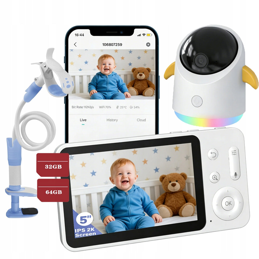 NANNY HOME WIFI CAMERA ROTATING AUTOMATIC TRACKING 4XZOOM WITH Bracket
