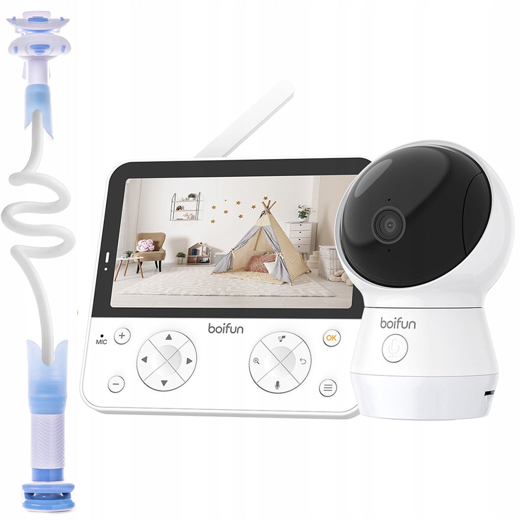 NANNY WIFI WITH MONITOR 5" 4MP 2K QHD ROTATING CAMERA WITH HANDLE