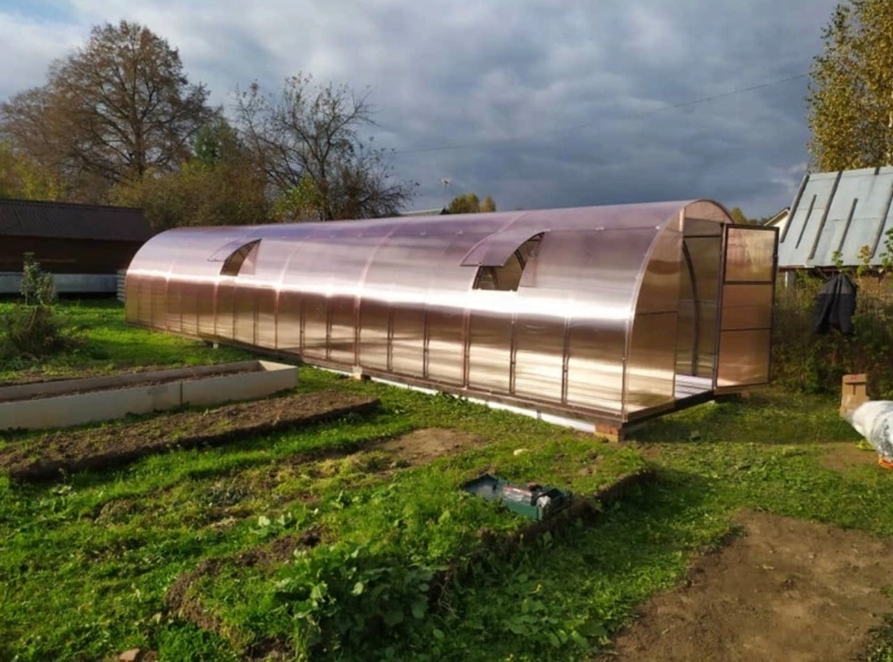 NANO LUX Greenhouse polycarbonate 3x8 6mm 40x20 Profile width 40 mm