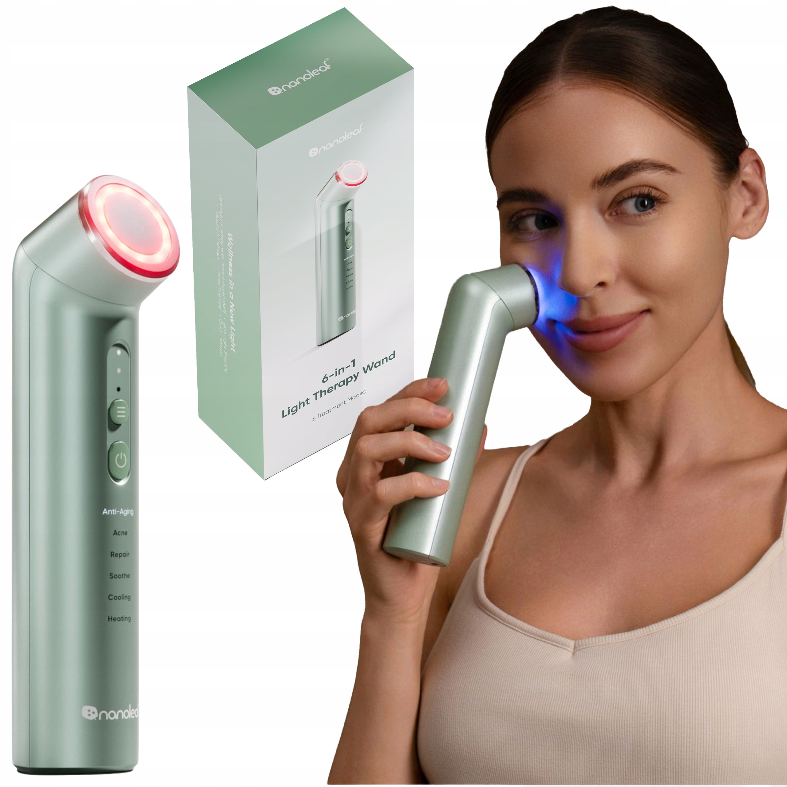 NANOLEAF Face Light Therapy Device 6in1 Light Therapy Wand