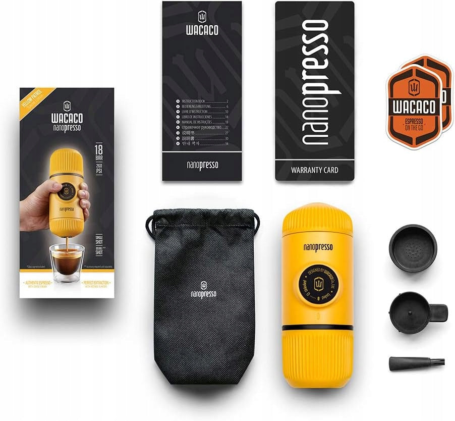 NANOPRESSO PORTABLE ESPRESSO MACHINE TRAVEL YELLOW UPGRADED VERSION EAN (GTIN) 5903266438349