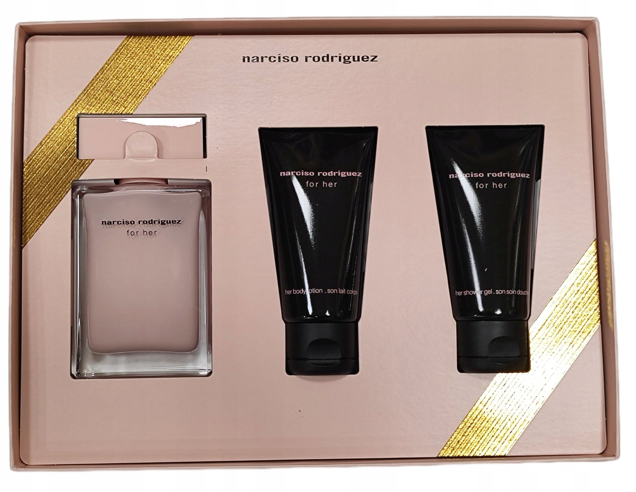 NARCISO RODRIGUEZ SET (FOR HER EDP/S 50ML+BODY LOTION 50ML+SHOWER GEL 50ML)