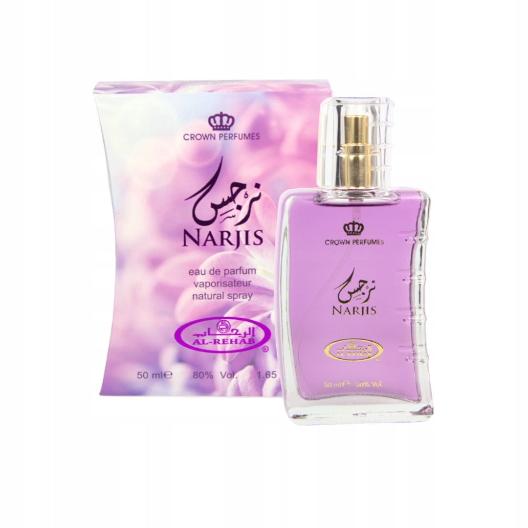 NARJIS ARABIC PERFUME DELICATE SWEET FLORAL 50 ml AL REHAB Packaging status original