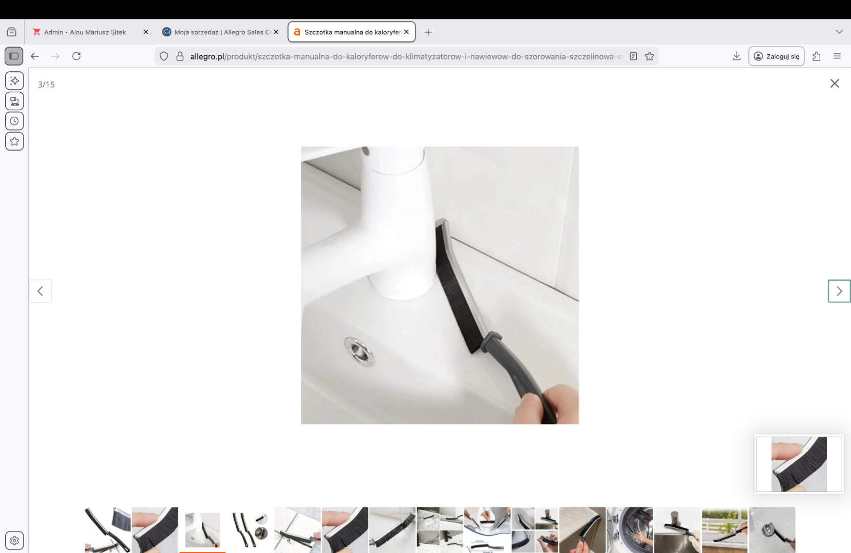 NARROW BRUSH FOR CLEANING GROUT CLEANING CREVICE GAPS Brand Marse