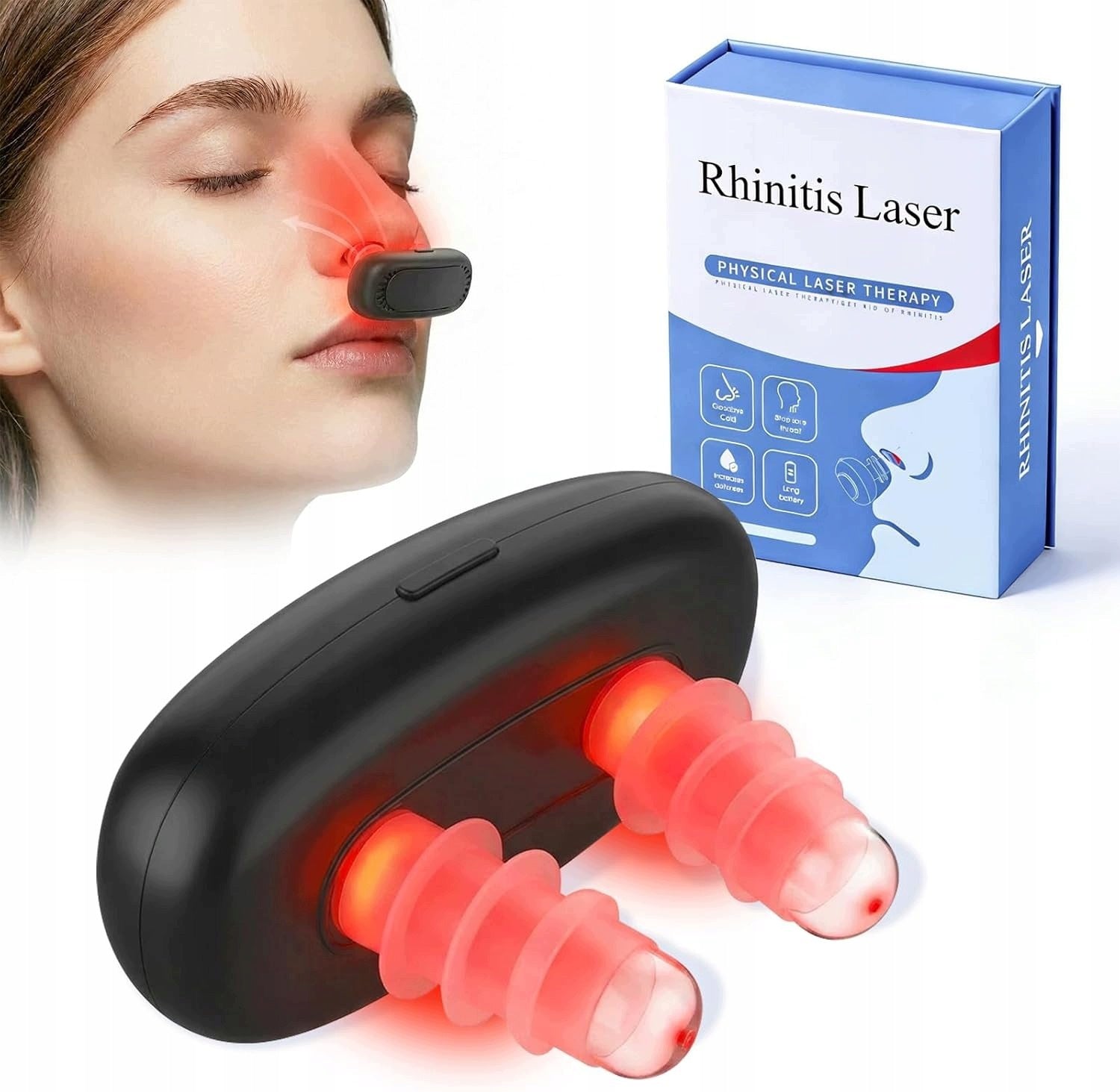 NASAL THERAPY DEVICE RED LIGHT TO RELIEVE CONGESTION Packaging status original