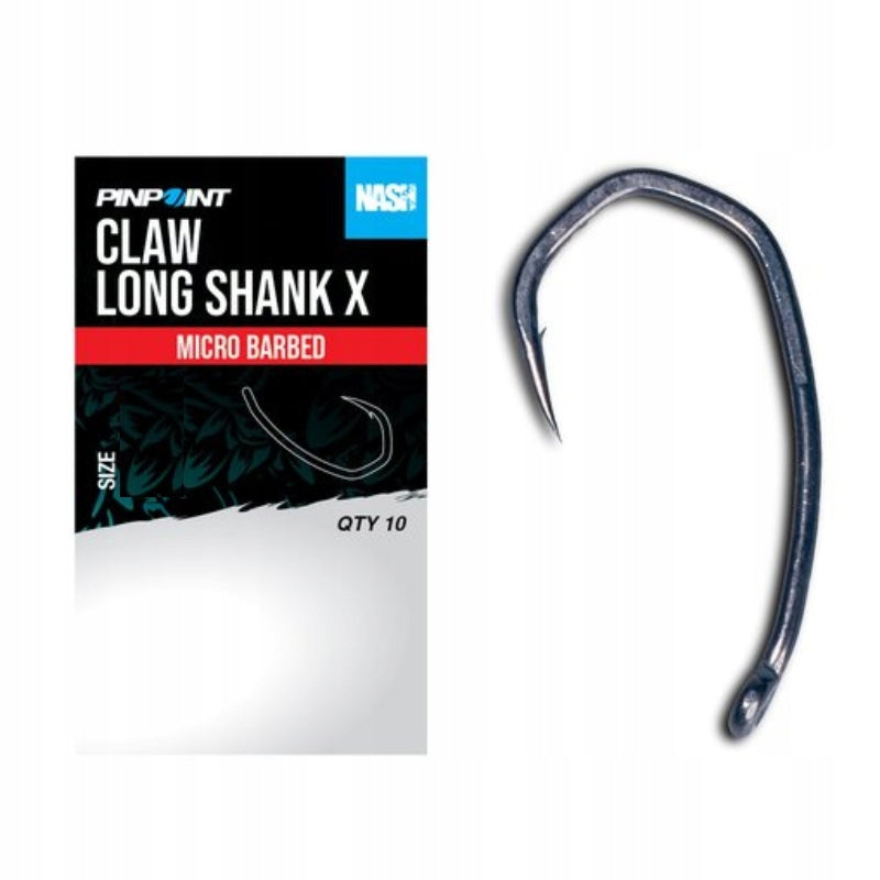 NASH Carp hooks CLAW LONG SHANK X size. 2 FOR EXTREME CONDITIONS
