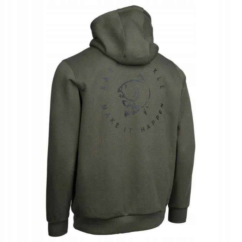 NASH Sweatshirt Make It Happen CARP LOGO HOODIE GREEN - size. XL Size XL
