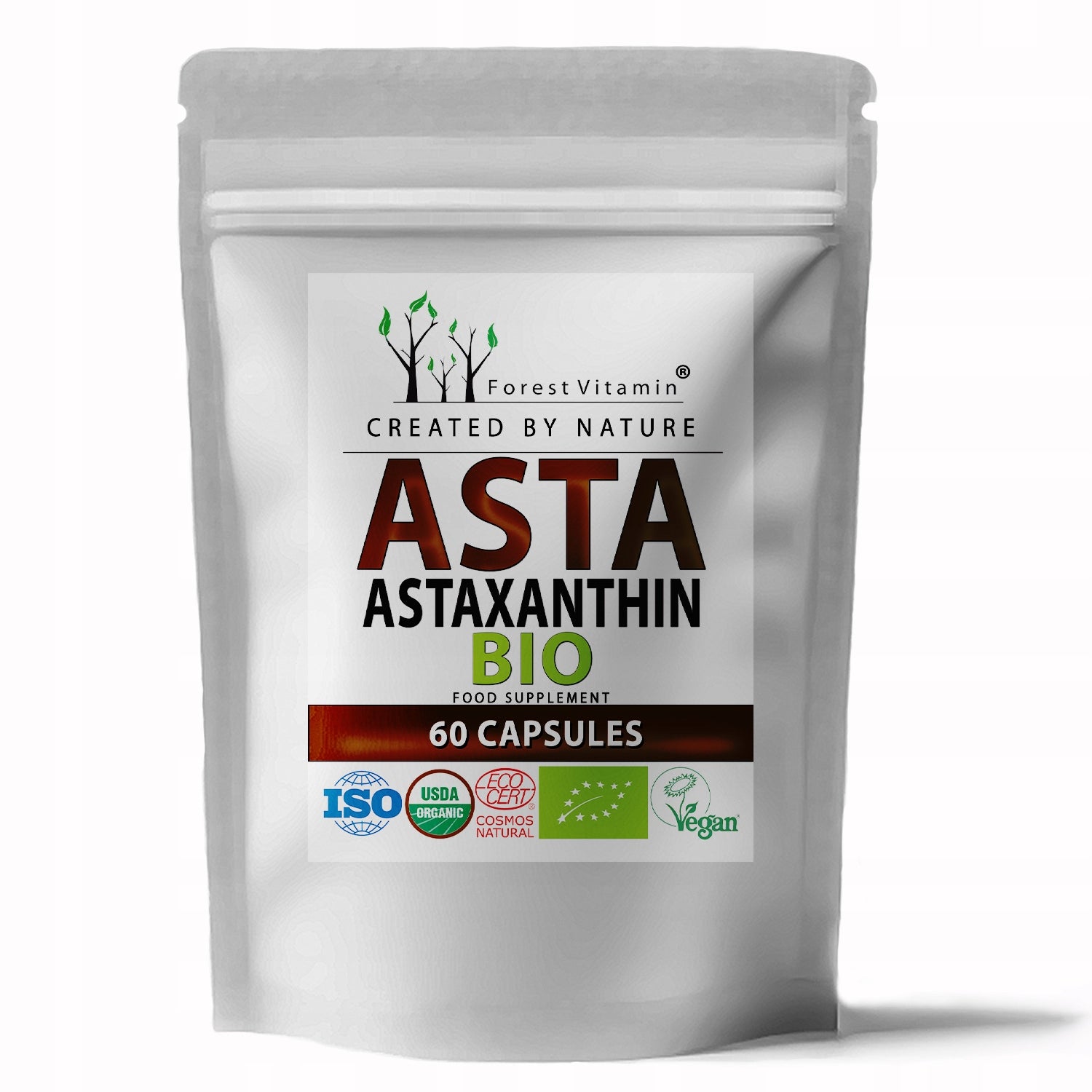 NATURAL ASTAXANTHIN BIO 12mg VEGAN OIL ASTAXANTHIN STRONGEST Packaging status original