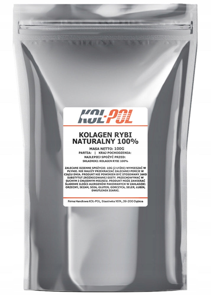 NATURAL COLLAGEN 100% FISH 100g Pure Powder | KOL-POL Packaging status original