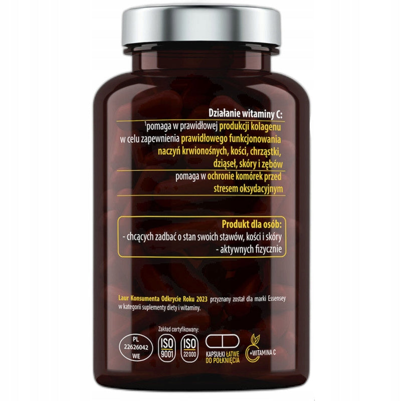 NATURAL COLLAGEN For Joints Bone Teeth Skin Capillaries + VITAMIN C 90 KAPS Packaging status original
