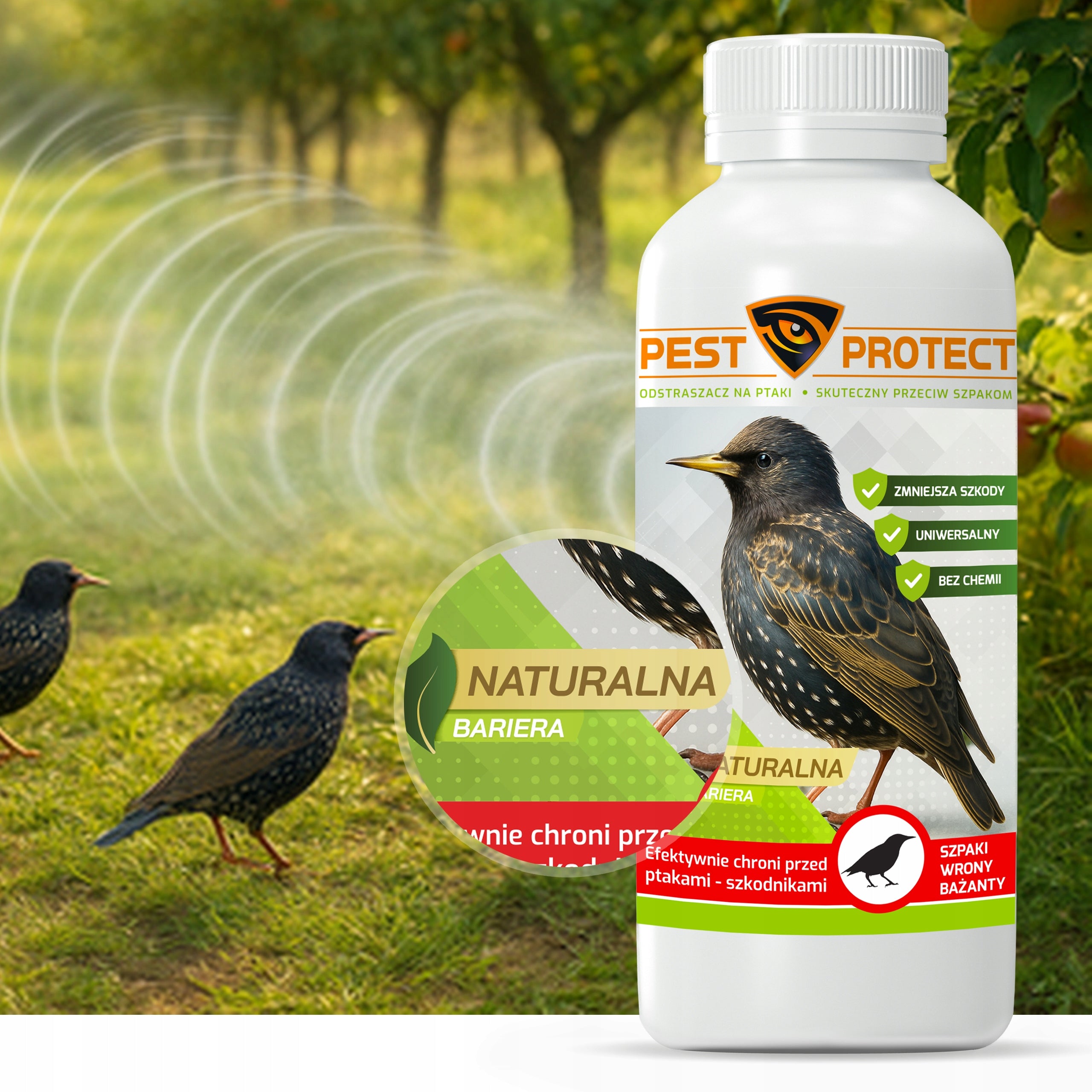 NATURAL DETERRENT FOR STARLINGS BIRDS LIQUID PEST PROTECT EAN (GTIN) 5905591993067