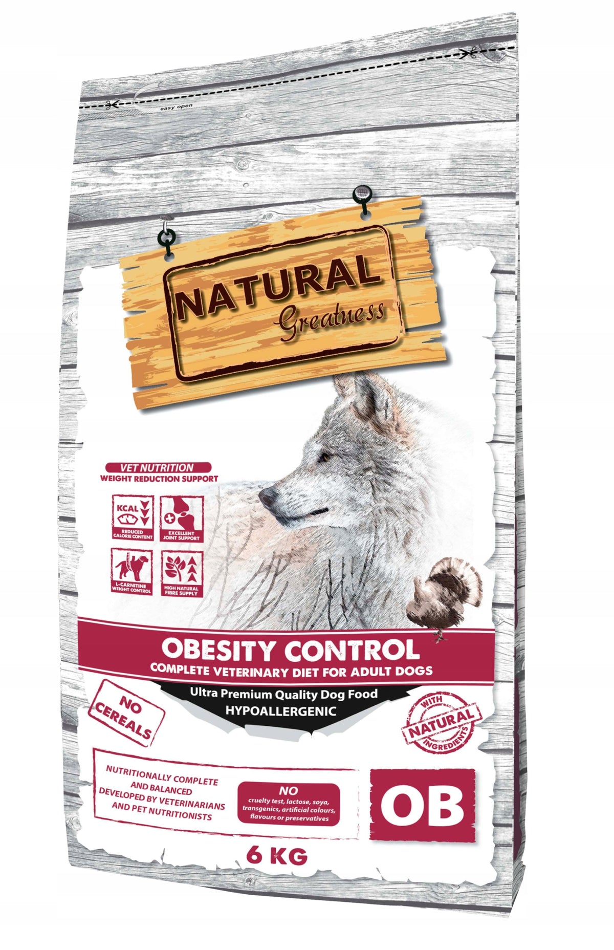 NATURAL GREATNESS OBESITY VETERINARY DRY DOG FOOD WEIGHT LIGHT6KG