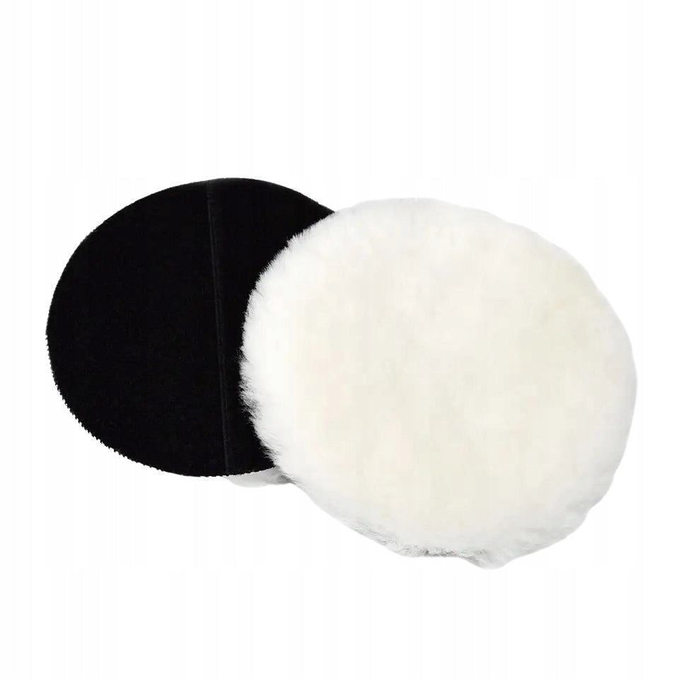 NATURAL POLISHING FUR FASTENED WITH VELCRO 125MM POLISHING PAD Manufacturer code PAD POLERSKI FUTRO BIAŁE FUTERKO RZEP MD0073
