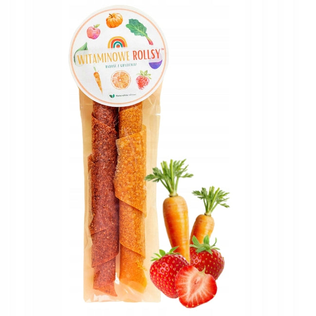NATURALNIE ZDROWI FRUIT ROLLS WITH VITAMIN D3 CARROTS AND STRAWBERRIES 15 G