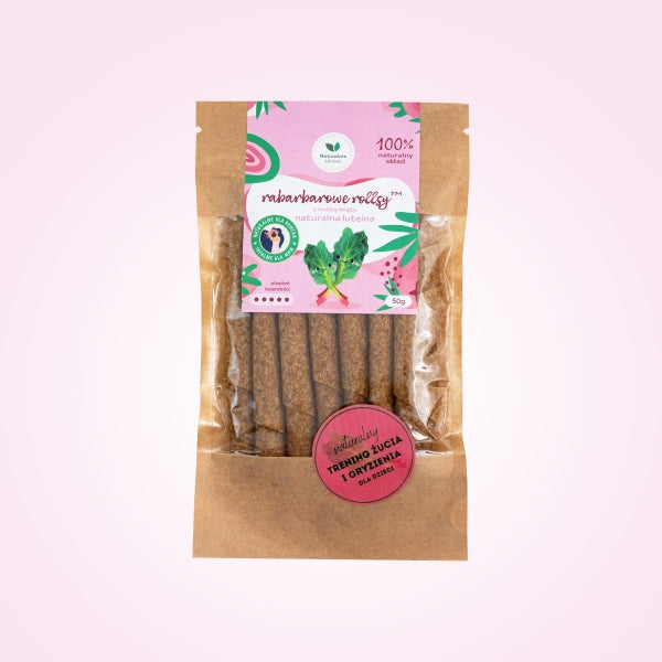 NATURALNIE ZDROWI RHUBARB ROLLS WITH CHEWING MINT FOR CHILDREN 50 G Manufacturer code Rollsy rabarbarowe 13787