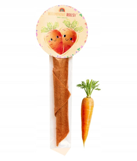 NATURALNIE ZDROWI ROLLS CARROT SNACK CHEWING TRAINING FOR CHILDREN 8 G
