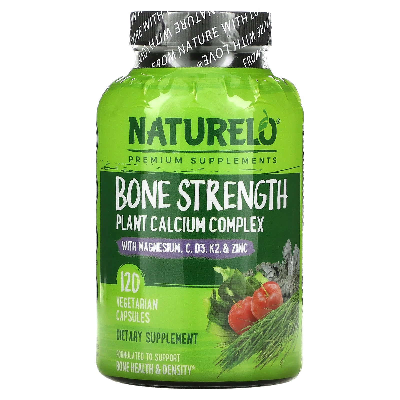NATURELO, Bone strengthening, plant calcium complex, 120 capsules vegetarian