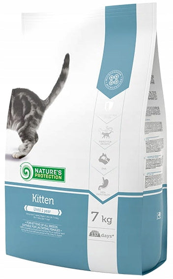 NATURES PROTECTION KITTEN DRY FOOD FOR KITTENS WITH POULTRY FINE 7 KG