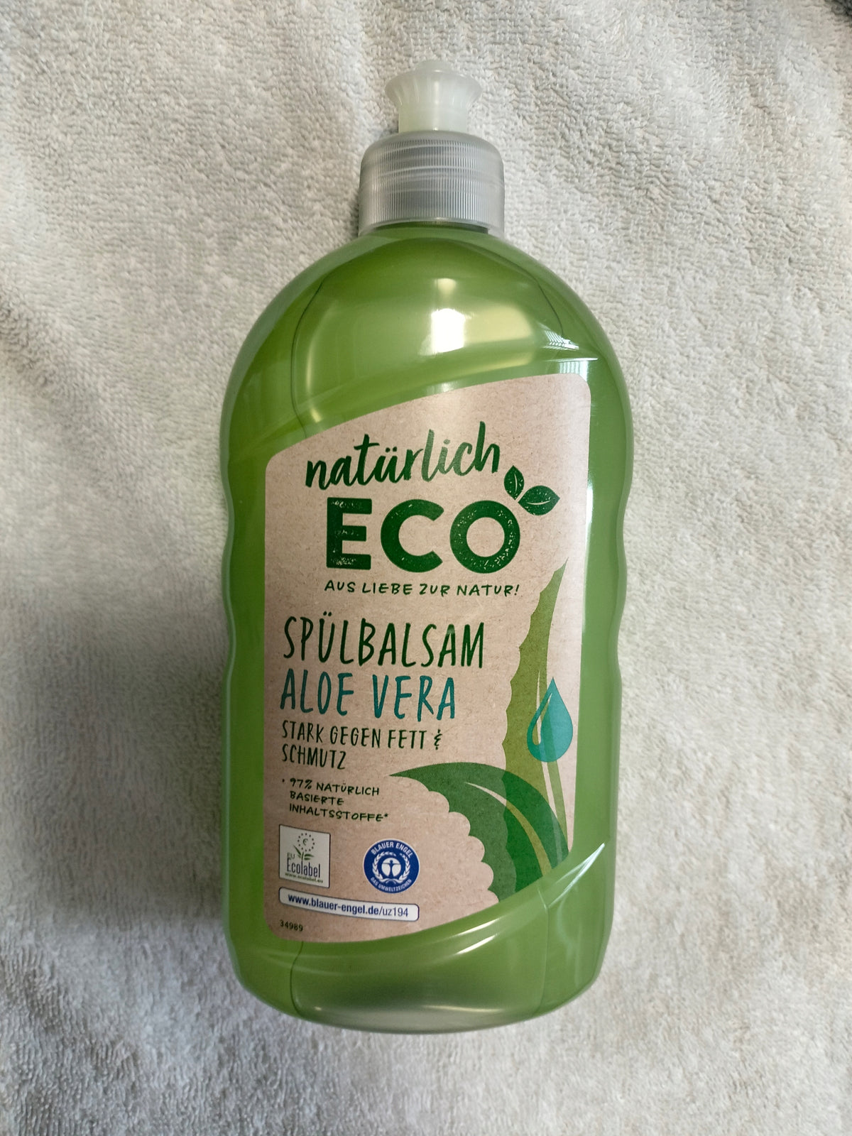 NATURLICH ECO SPULBALSAM ALOE VERA 0,5L. FROM GERMANY