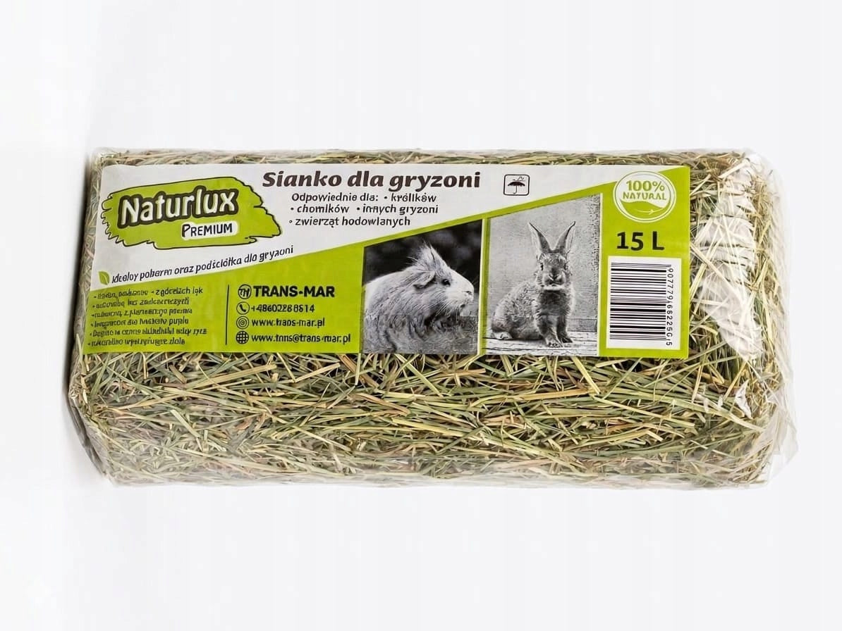 NATURLUX PREMIUM – Fragrant Meadow Hay for Rabbits and Rodents 15L