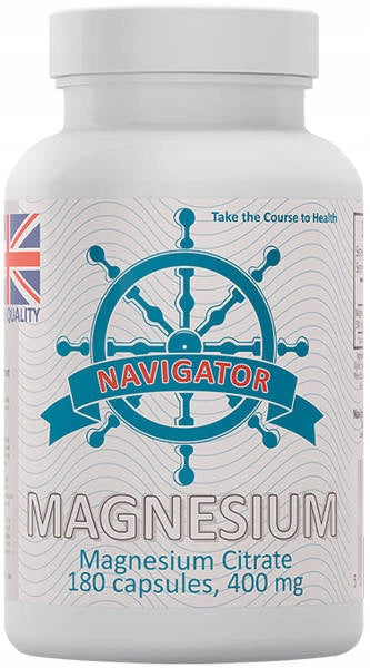 NAVIGATOR Magnesium Citrate 400mg 180caps MAGNET FREEBIE
