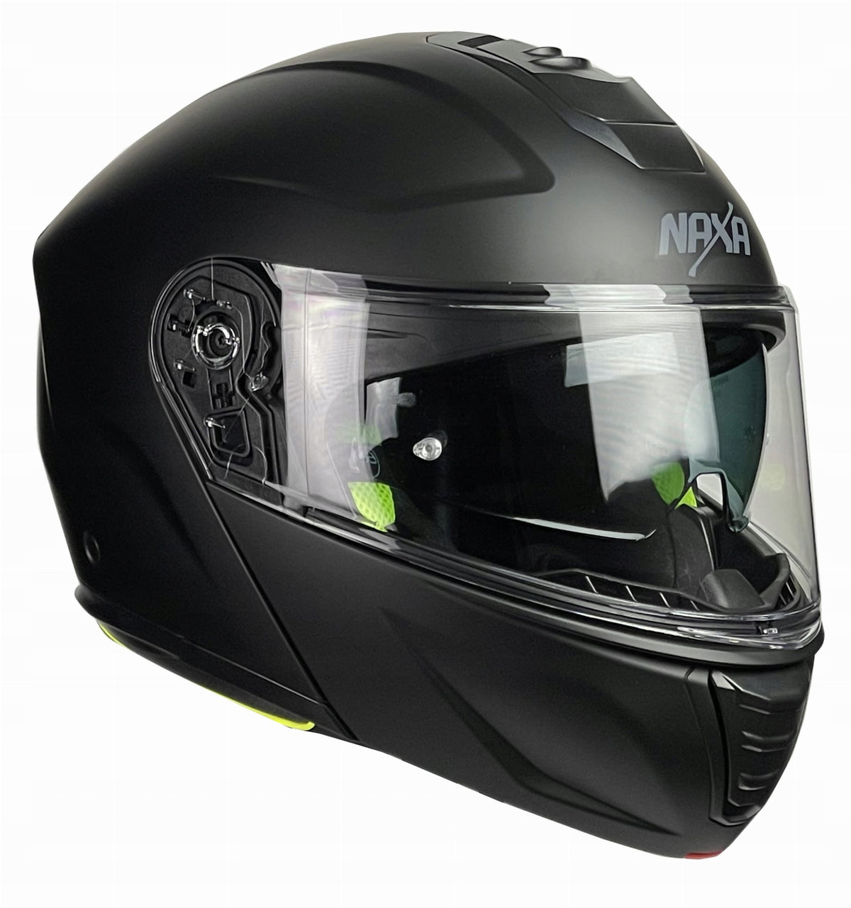 NAXA F07 MOTORCYCLE HELMET JAW MATT BLACK PINLOCK XL