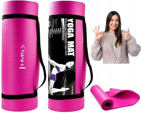 NBR FITNESS MAT FOR EXERCISE 15MM PINK SOFT THICK Packaging status original