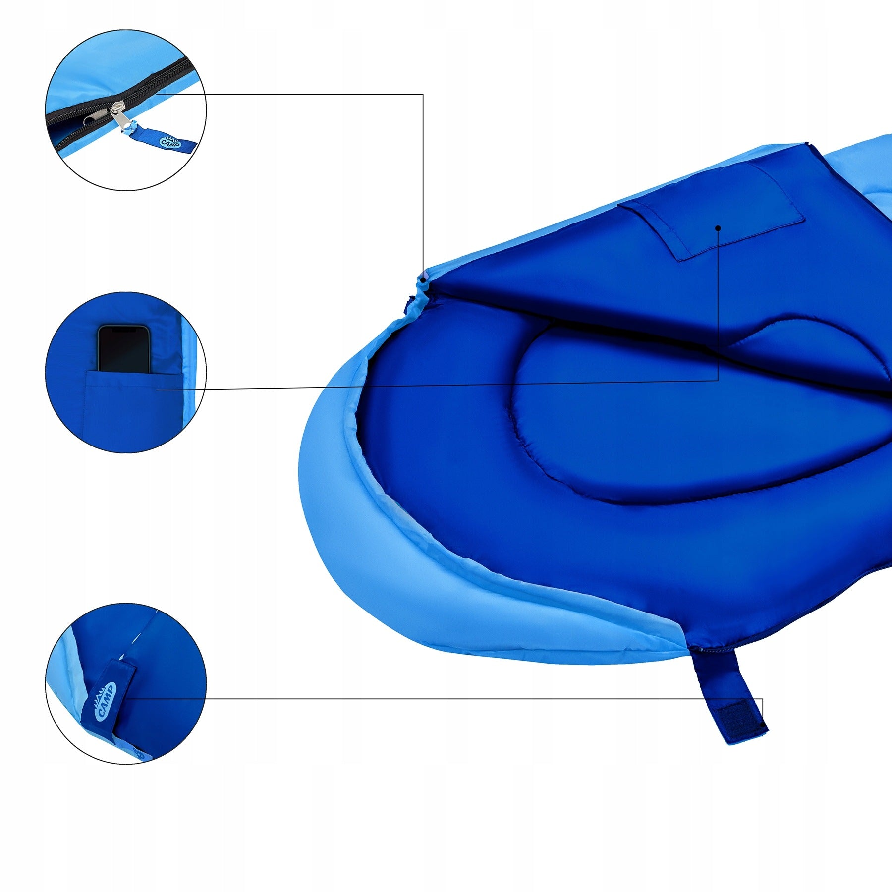 NC2007 BLUE SLEEPING BAG JUNIOR NILS CAMP Brand Nils Camp