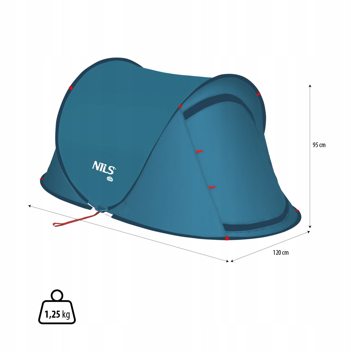 NC3743 CAMPING TENT SELF-FOLDING BLUE NILS CAMP Brand Nils Camp