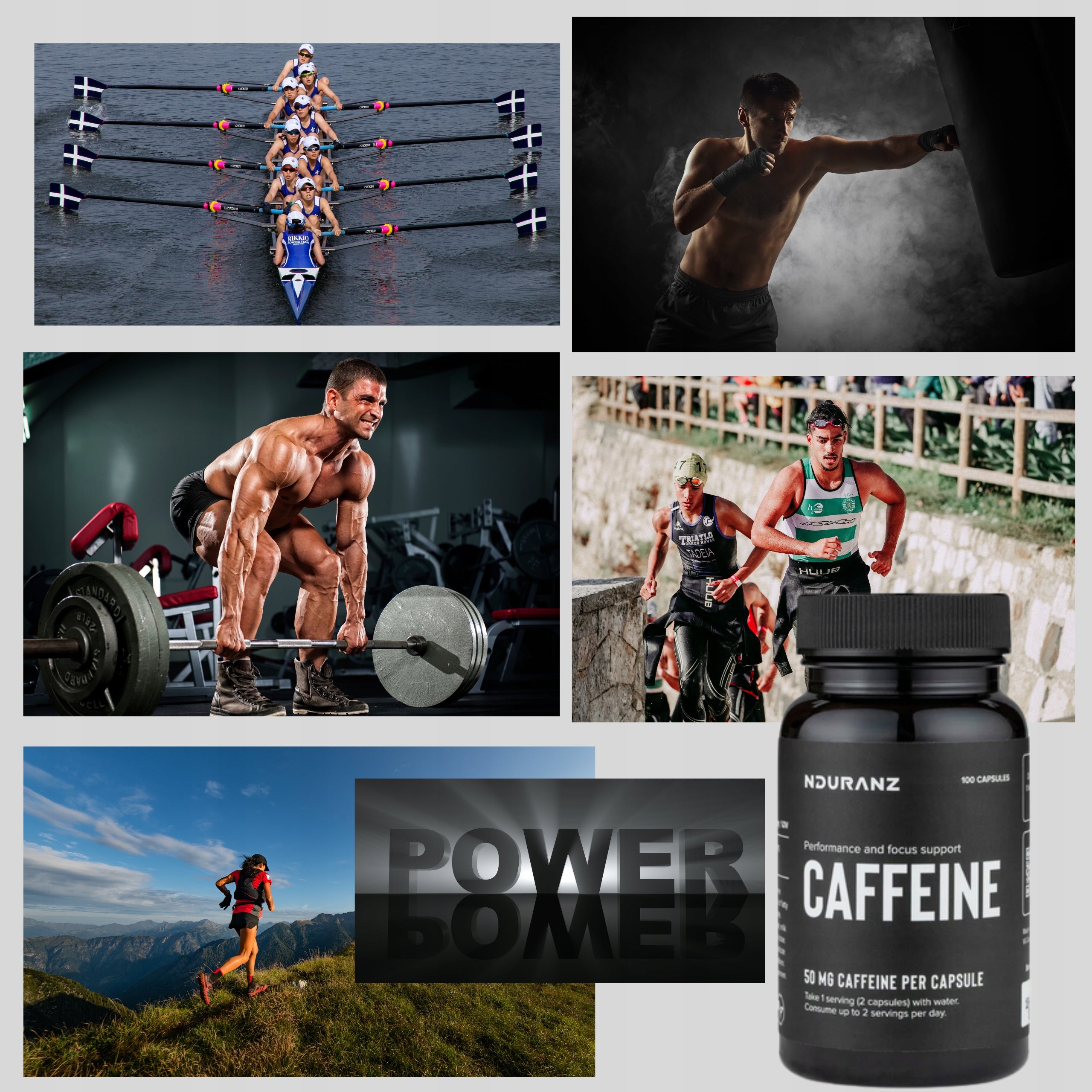 NDURANZ Caffeine 100k Caffeine Anhydrous Energy Focus Packaging status original