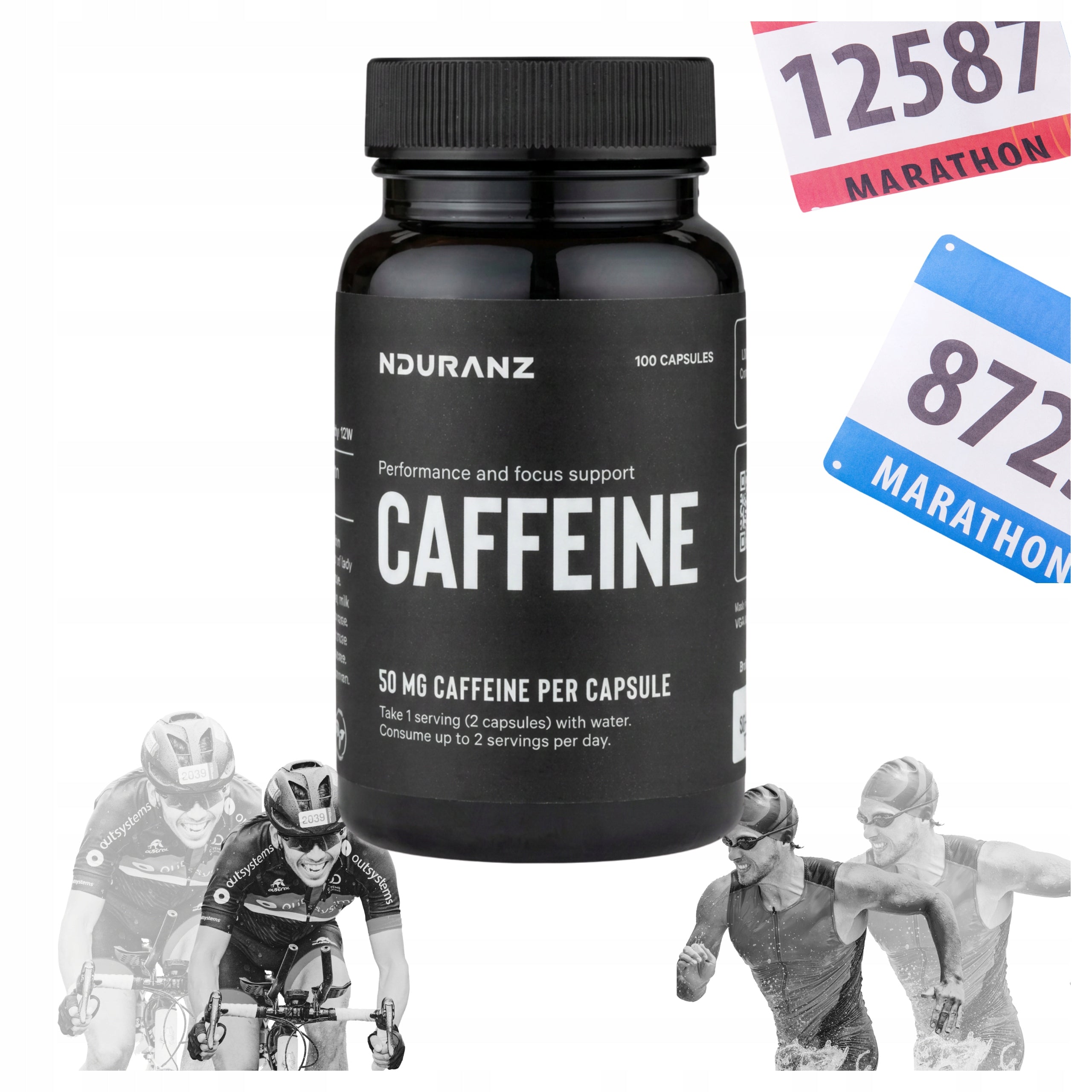 NDURANZ Caffeine 100k Caffeine Anhydrous Energy Focus