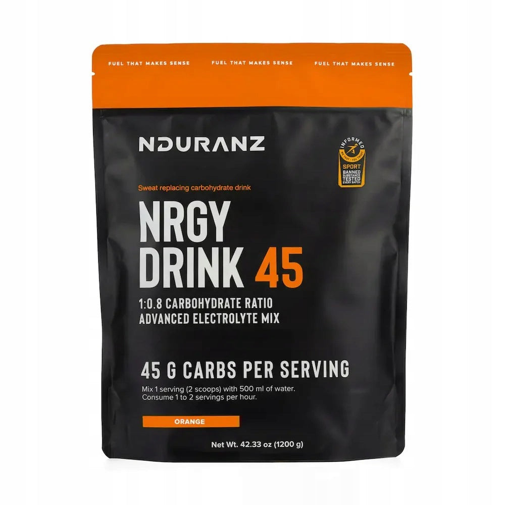 NDURANZ NRGY DRINK 45 ORANGE 1200g ISOTONIC CARBOHYDRATE DRINK