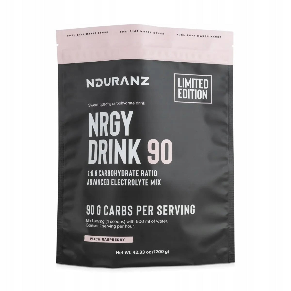 NDURANZ NRGY DRINK 90 1200G PEACH RASPBERRY HIGH CARB DRINK