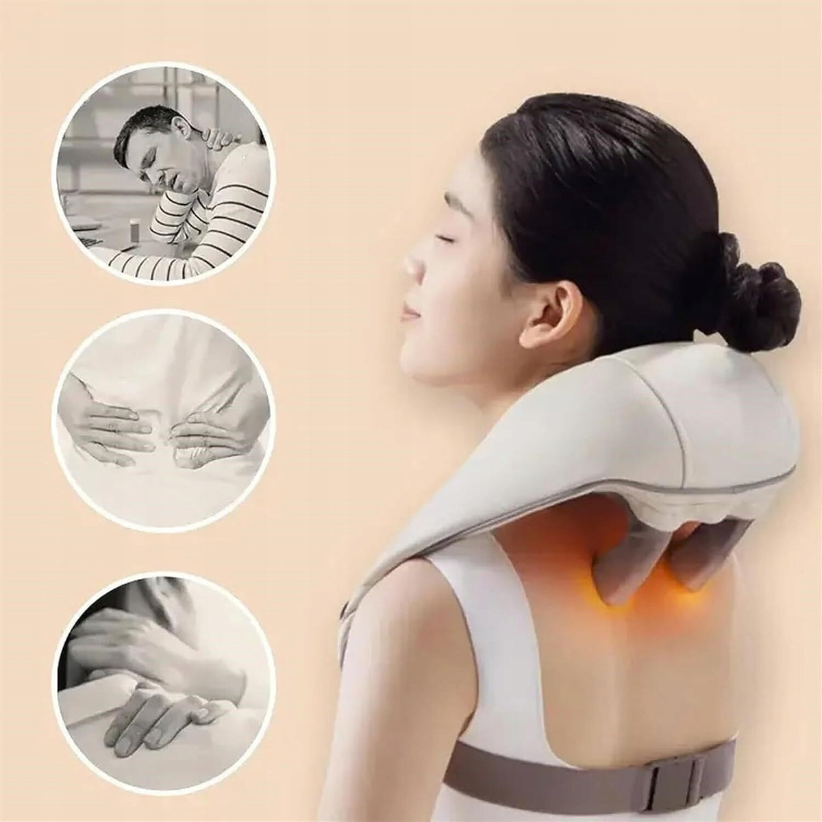 NECK AND BACK MASSAGER HEATED MASSAGE BELT SHIATSU FRILLA EAN (GTIN) 3831127567957