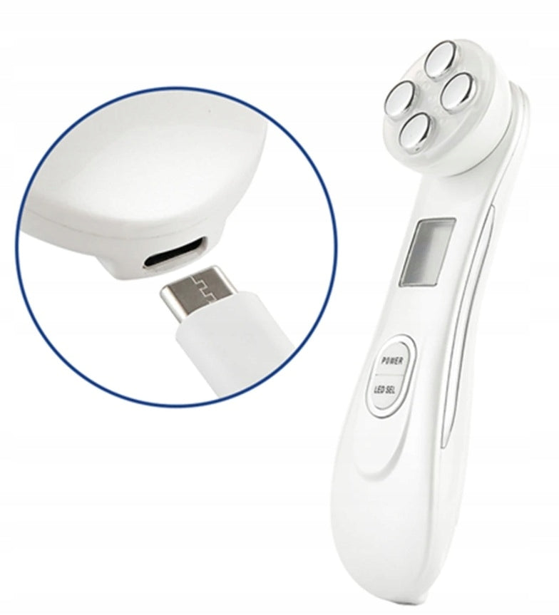NECK AND FACE FIRMING MASSAGER MESOTHERAPY LED VIBRATION WARM CURRENT RF ! Packaging status original
