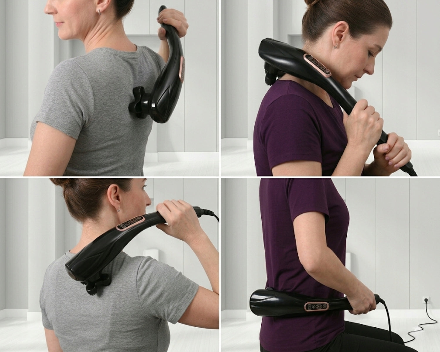 NECK AND NECK MASSAGER VIBRATING FOR BACK MASSAGE WIRELESS LCD 6 HEADS Manufacturer code 21630
