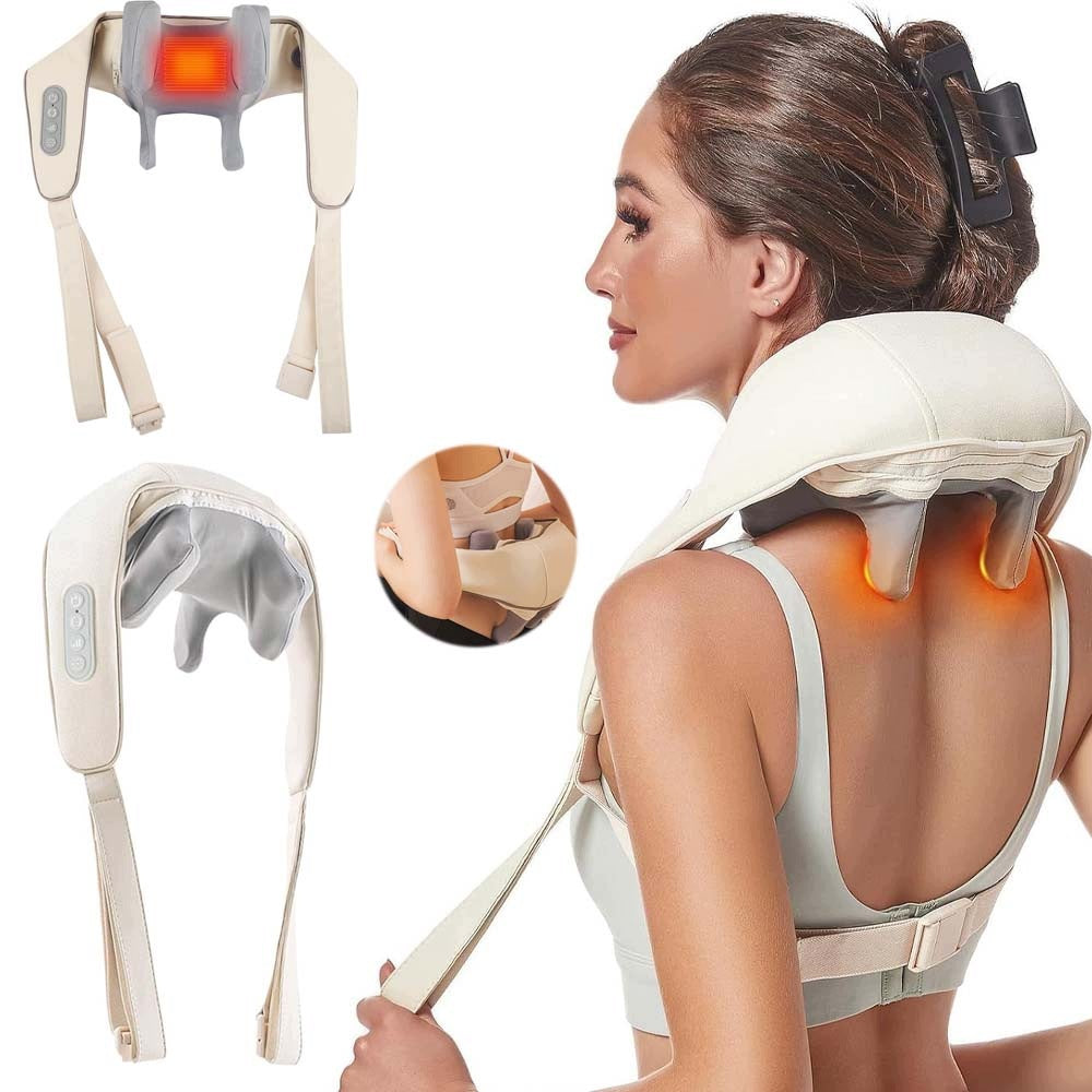 NECK AND SHOULDER BACK MASSAGER MULTIFUNCTIONAL WITH INFRARED HEATING