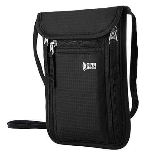 NECK BAG RFID ANTI-THEFT WATERPROOF PASSPORT DOCUMENTS