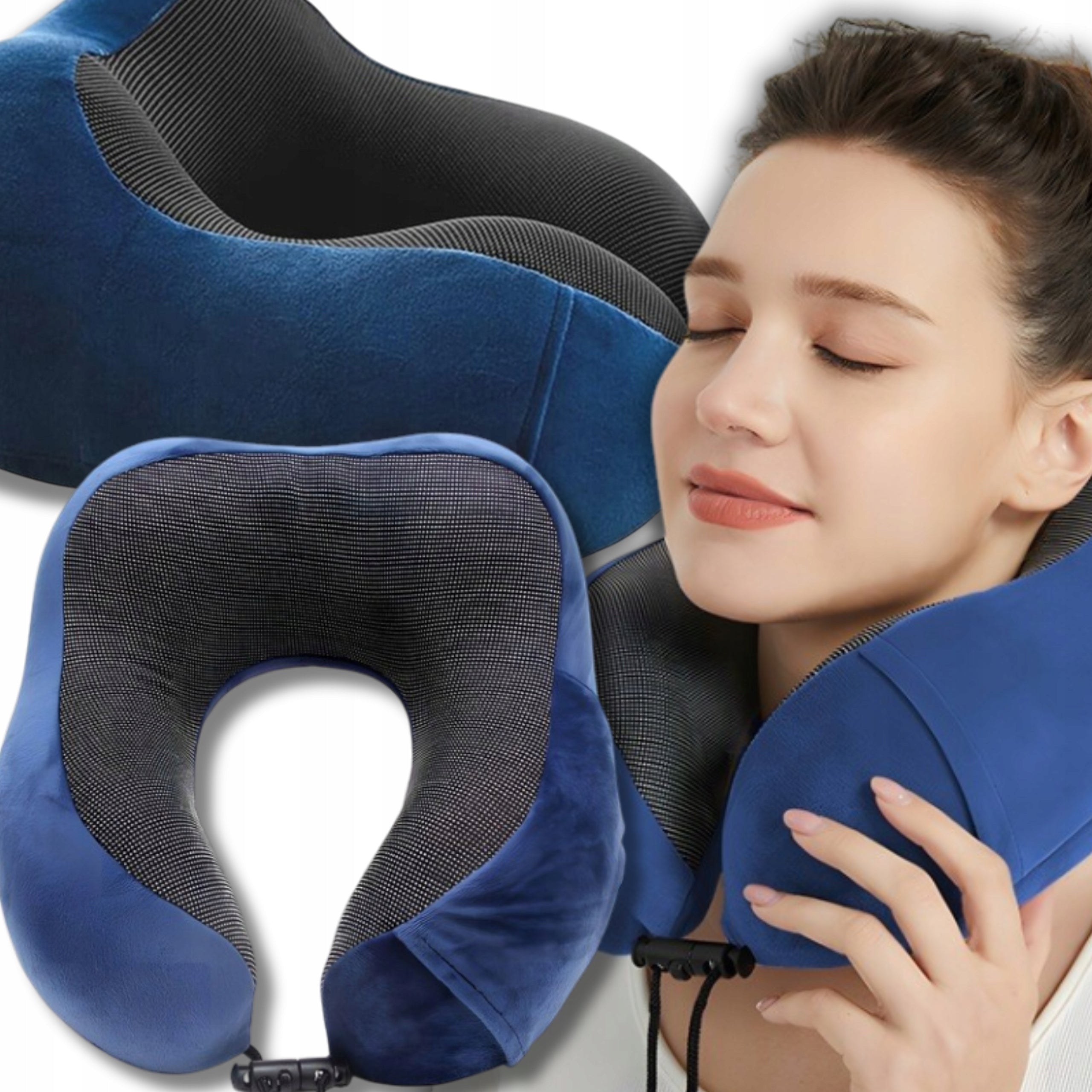 NECK CROISSANT TRAVEL PILLOW FOR AIRPLANE HEADREST MEMORY FOAM