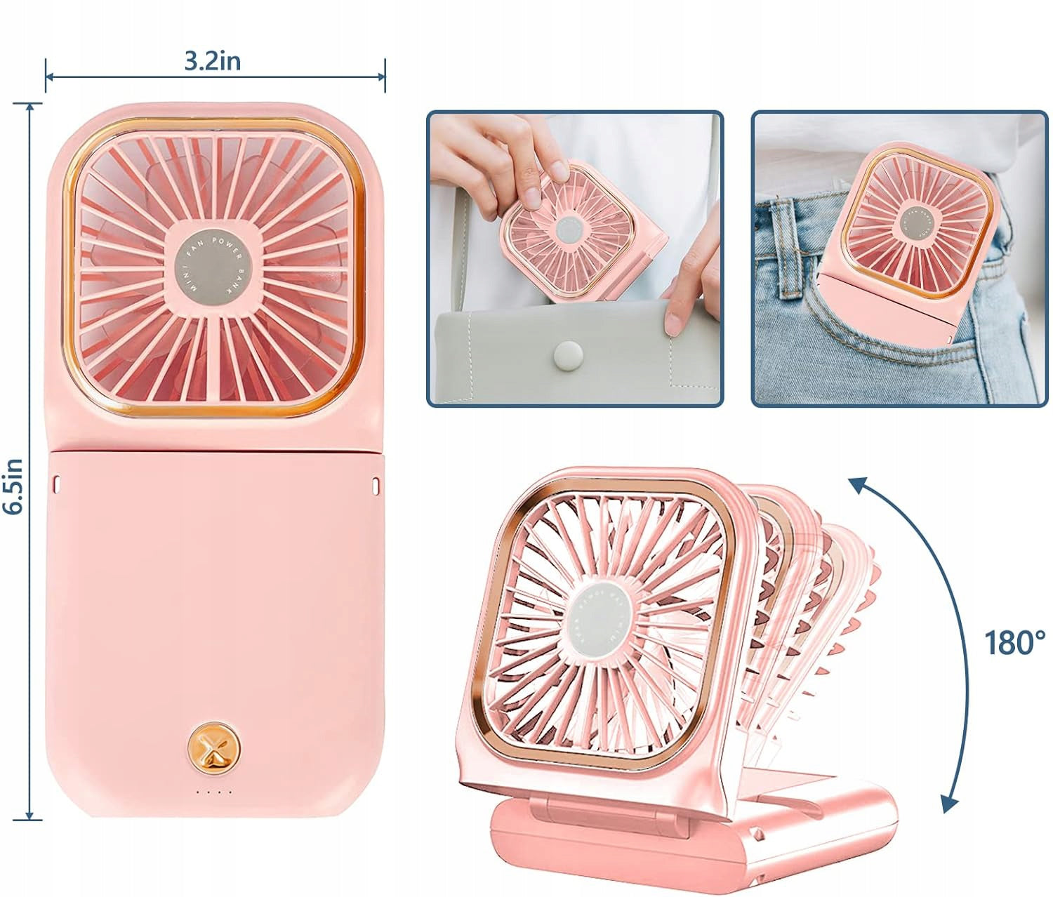NECK FAN FOLDING HANDHELD FAN WITH PHONE HOLDER EAN (GTIN) 6958846174659