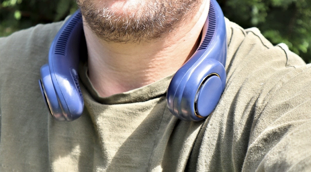NECK FAN USB-C PORTABLE 5 MODES LCD SUMMER! Brand no brand