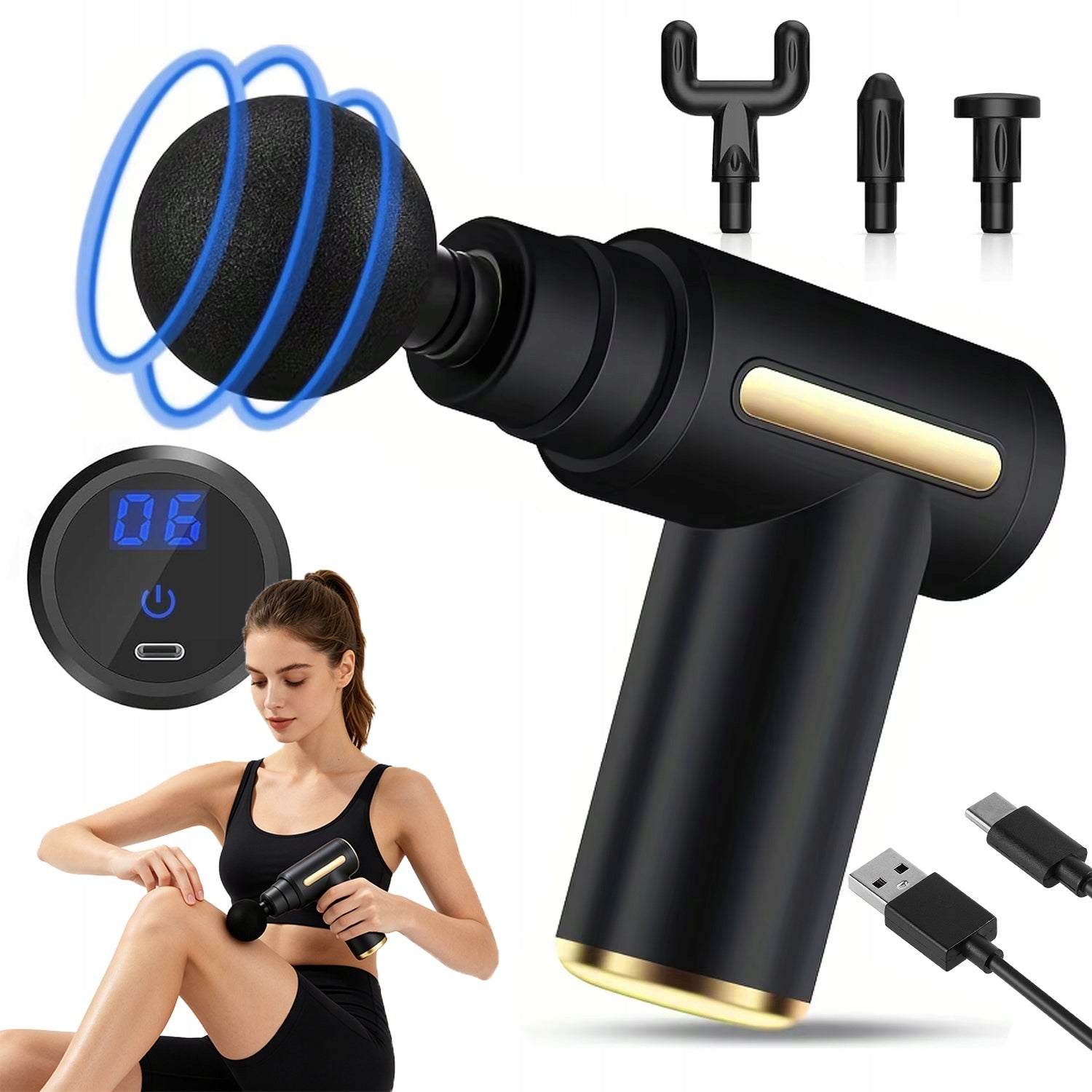 NECK MASSAGE GUN DEPTH ELECTRIC HAND MASSAGER