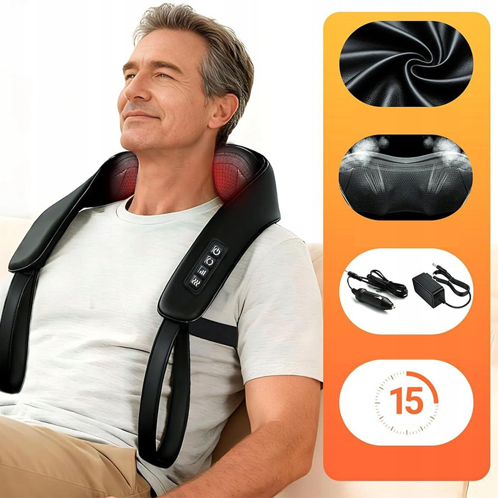 NECK MASSAGER 20 HEADS PORTABLE PERFECT GIFT FOR DAD'S MOM Medical device no