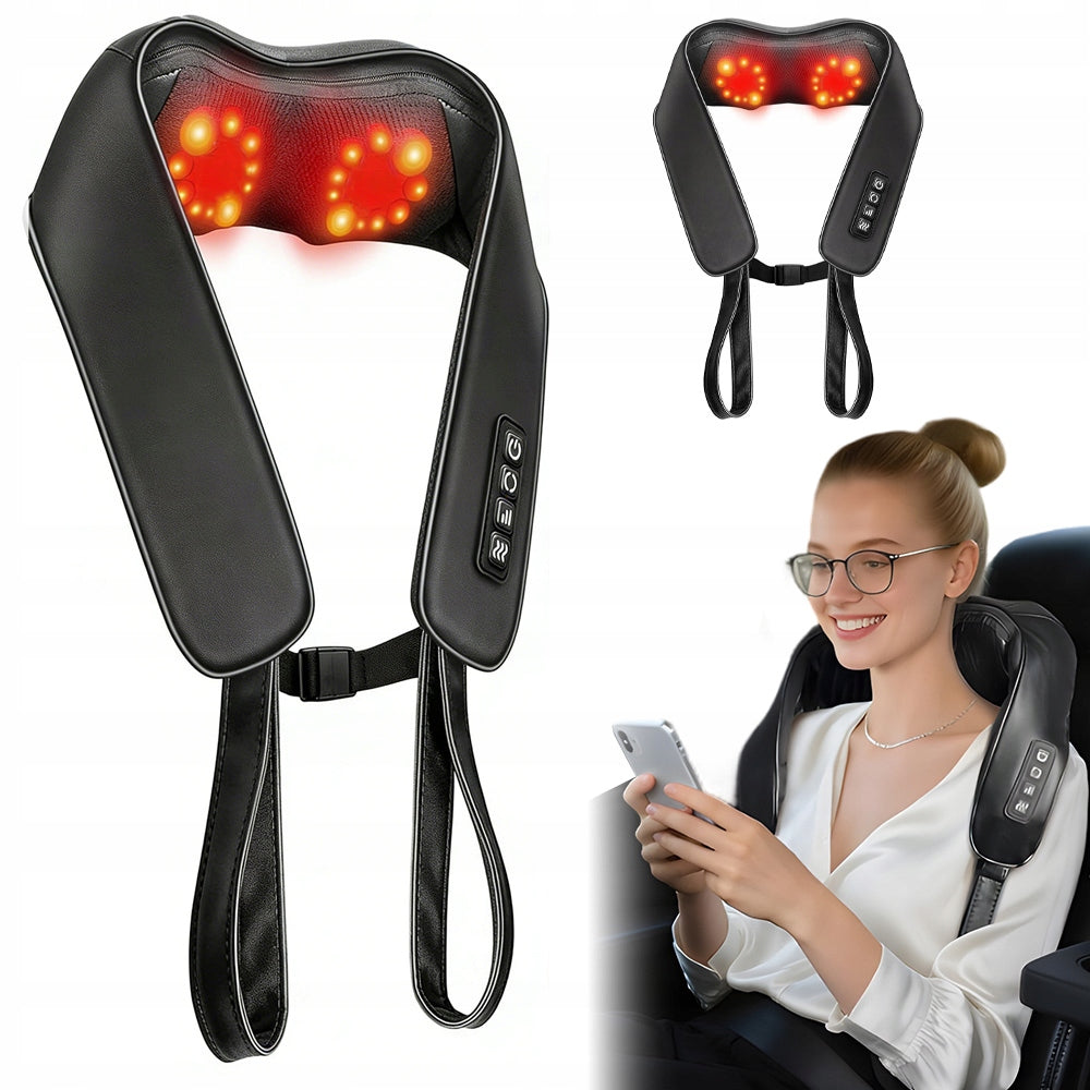 NECK MASSAGER 20 HEADS WITH HEATING FUNCTION RELAXATION ON THE NECK SHOULDERS