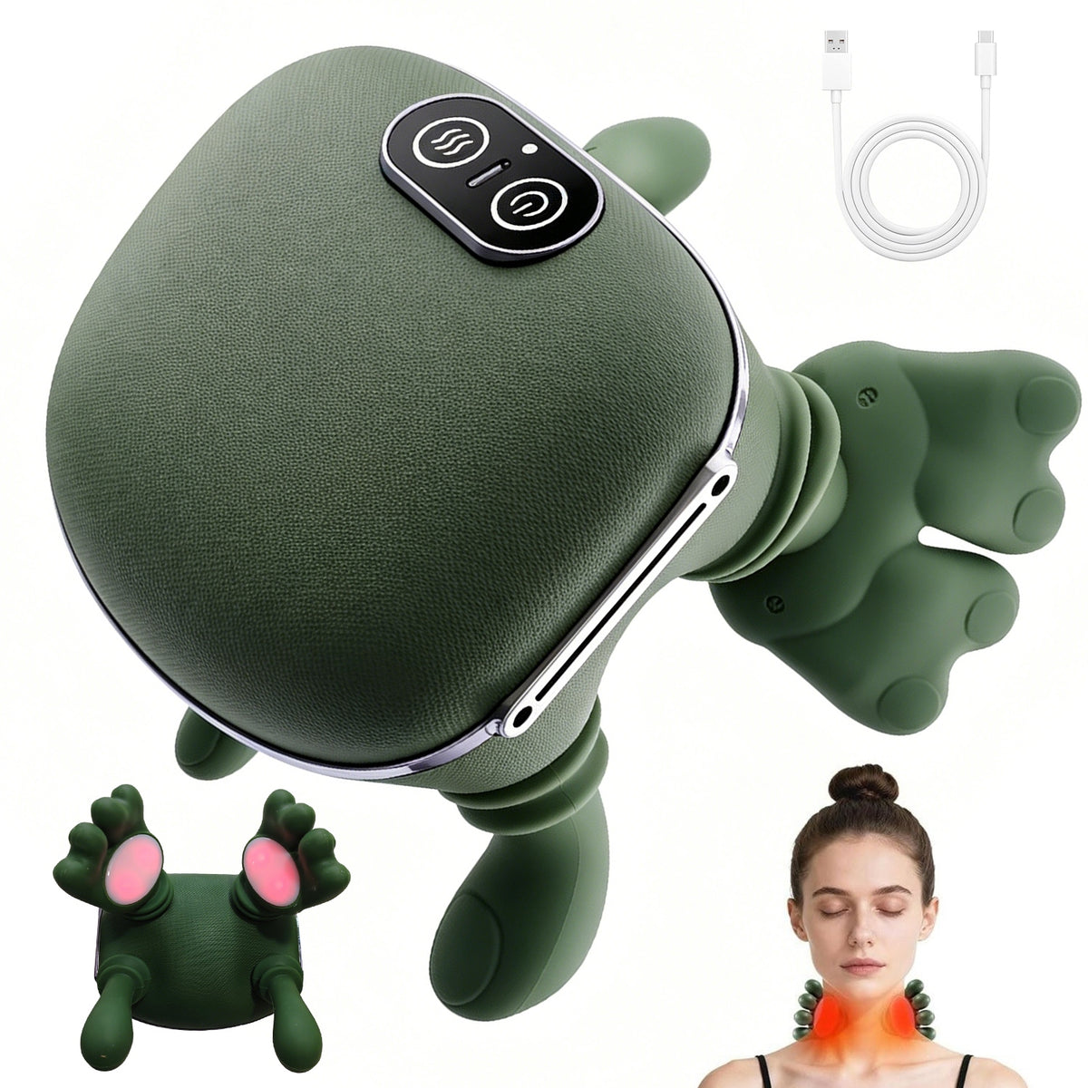 NECK MASSAGER 4D DEEP PRESSURE SHIATSU INFRARED QUIET MOTOR FOR GIFT