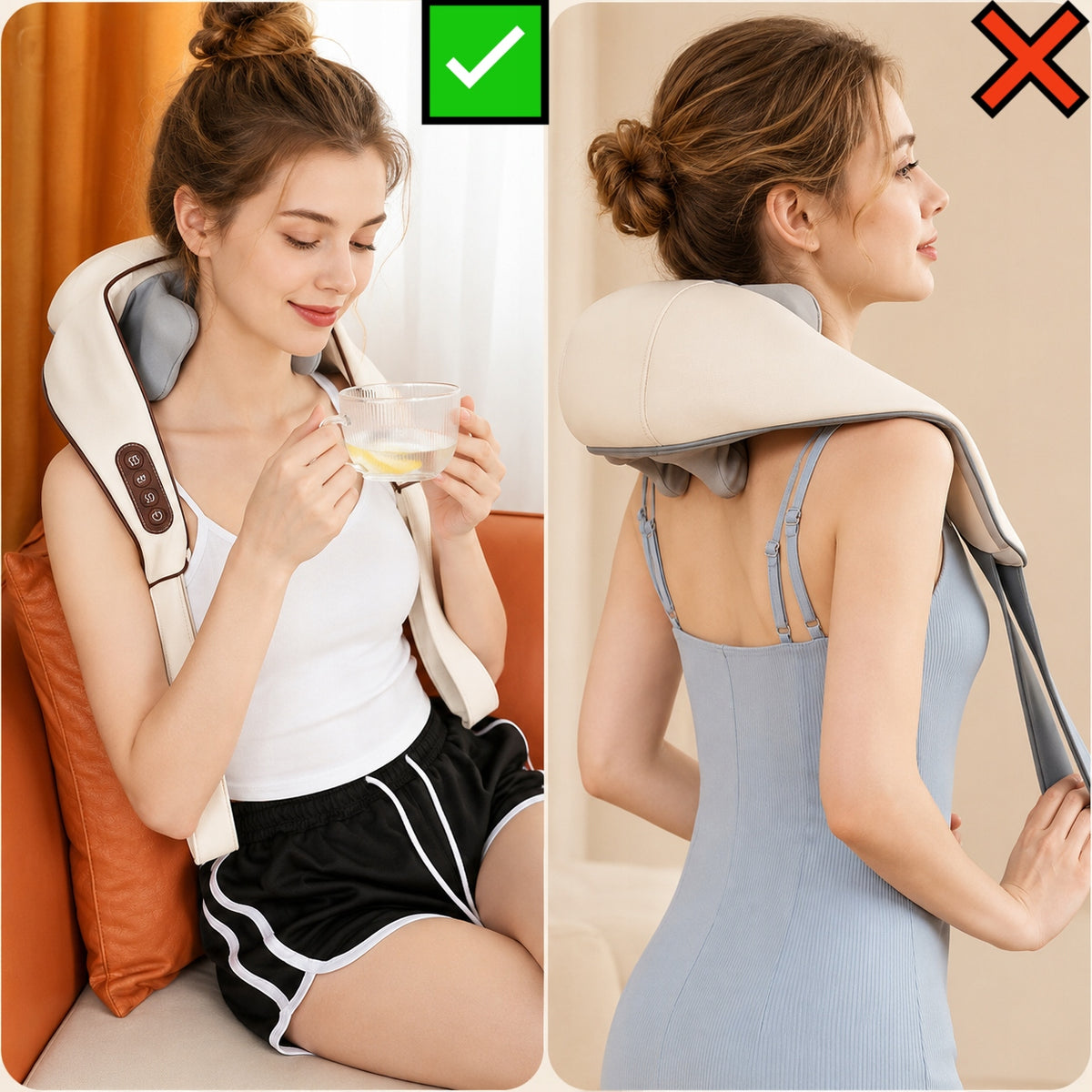 NECK MASSAGER BACK BODY HEATED MASSAGE BELT SHIATSU PRO + Manufacturer code Masażer do szyi i karku