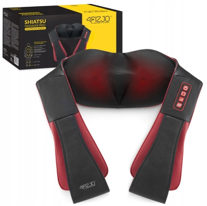 NECK MASSAGER BACK BODY MASSAGE BELT SHIATSU PRO 4FIZJO Cherry