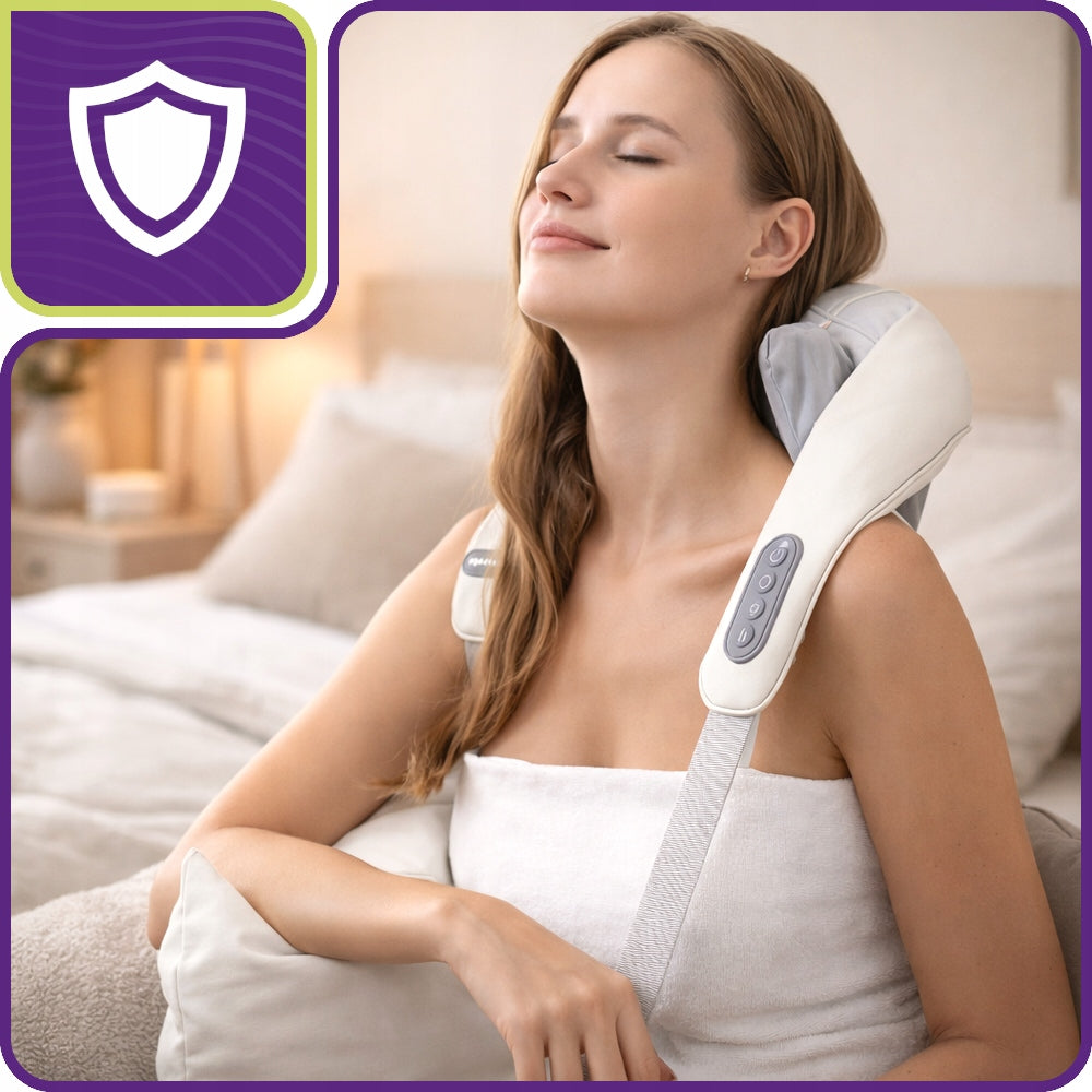 NECK MASSAGER BACK BODY SHIATSU MASSAGE BELT WARMING Packaging status original
