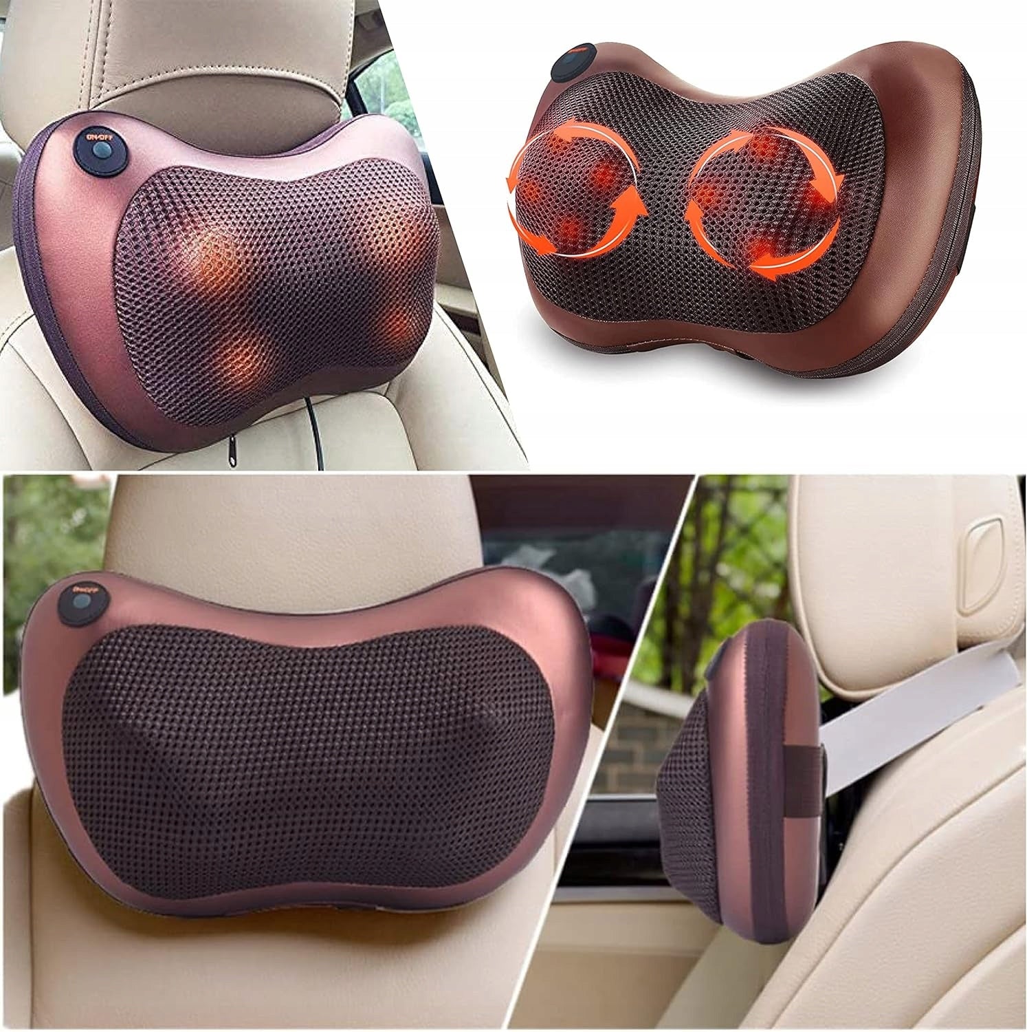 NECK MASSAGER BACK FOOT BODY HEATED MASSAGE PILLOW PRO + Packaging status original