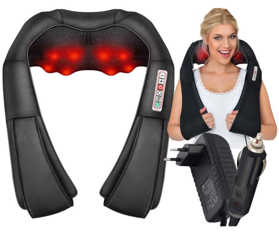 NECK MASSAGER BACK FOOT SHIATSU MASSAGE BELT HEATING 2IN1 Packaging status original